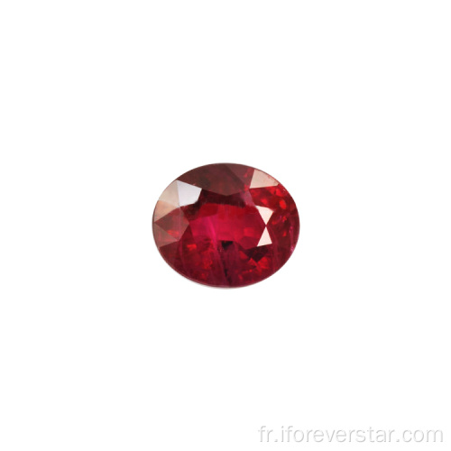 7 * 5mm de forme ovale de pierre rubis naturelle carat